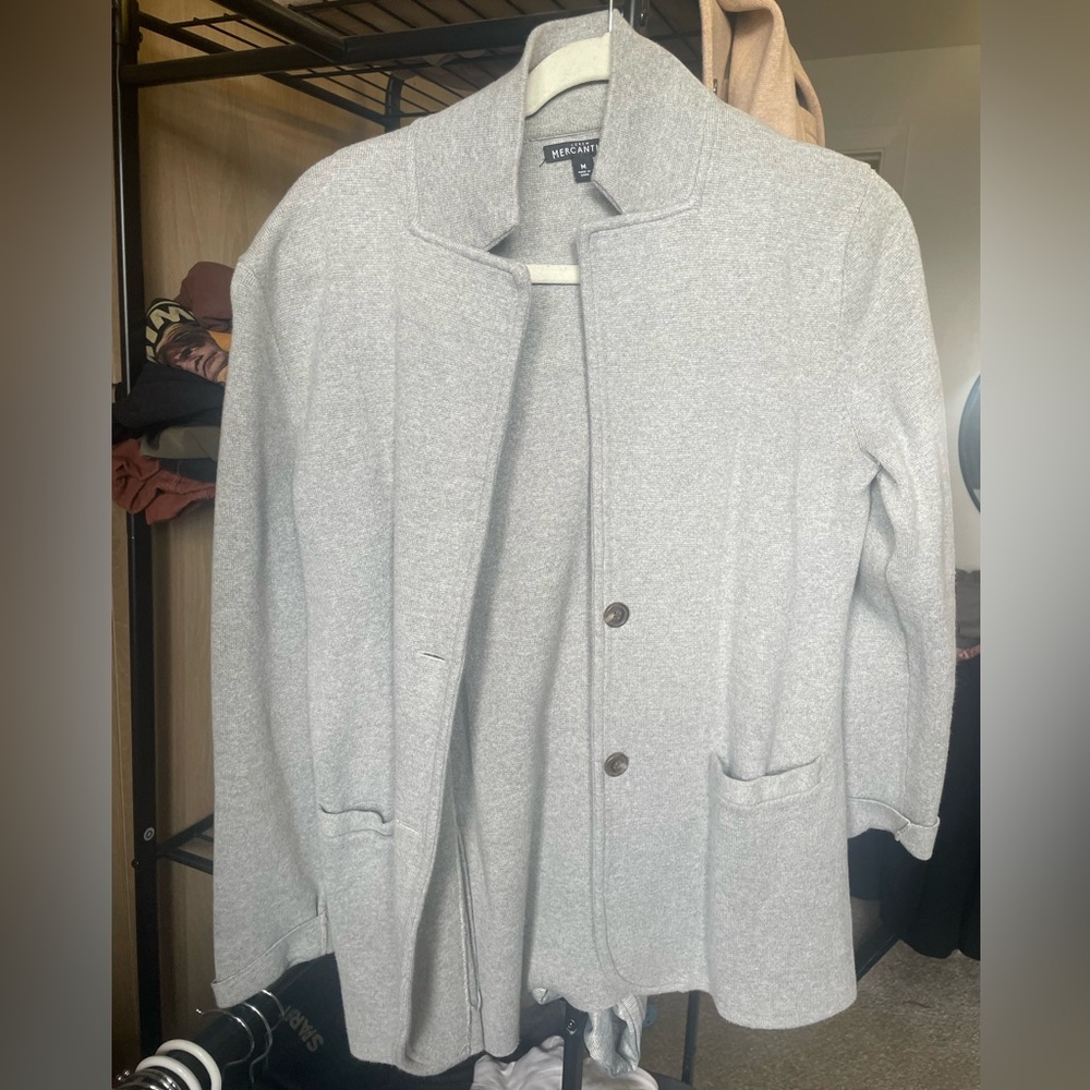 Size medium Grey JCrew sweater blazer